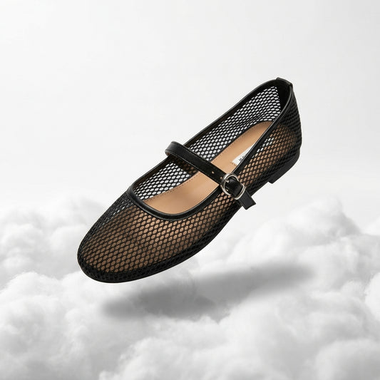 Lina | Mesh Mary Jane Ballet Flats