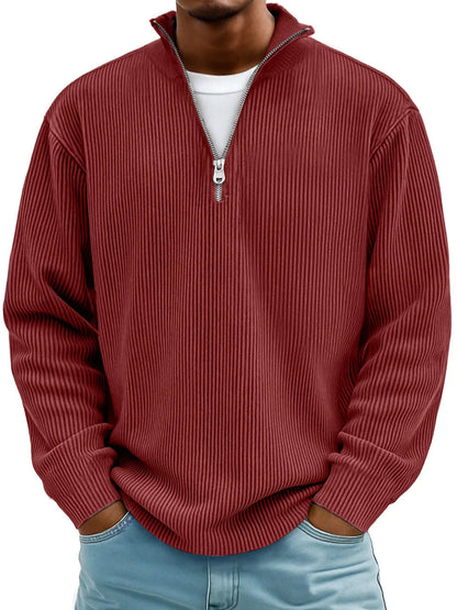 Diego | Moderner Half-Zip Strickpullover