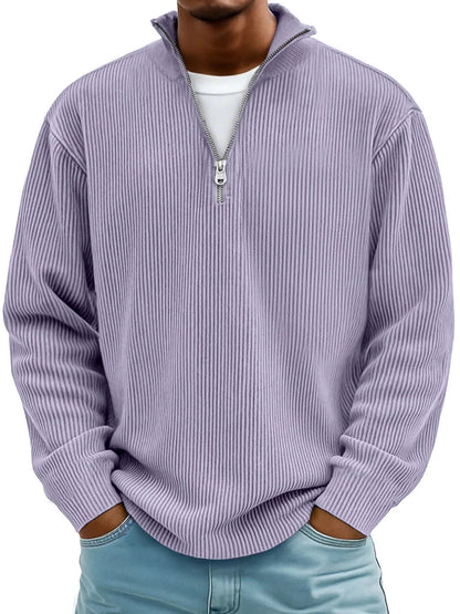 Diego | Moderner Half-Zip Strickpullover