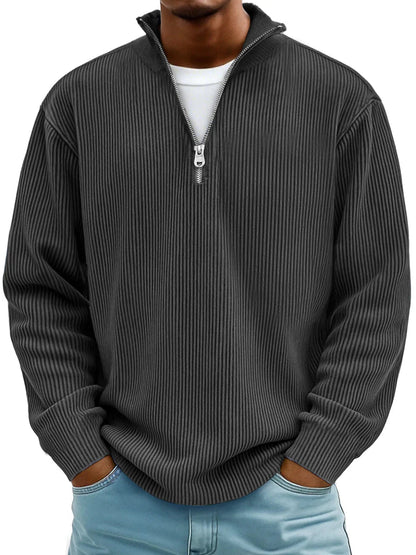 Diego | Moderner Half-Zip Strickpullover