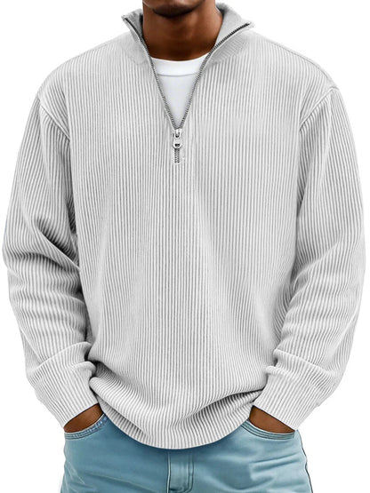 Diego | Moderner Half-Zip Strickpullover