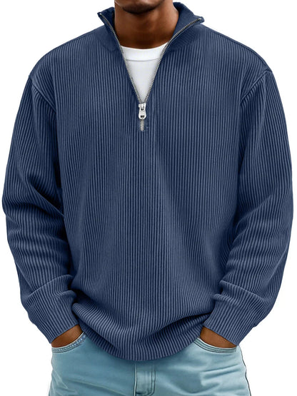 Diego | Moderner Half-Zip Strickpullover