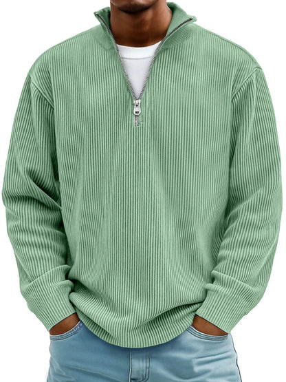 Diego | Moderner Half-Zip Strickpullover