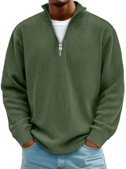 Diego | Moderner Half-Zip Strickpullover