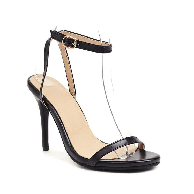 Mitternachtsblaue Stilettos mit Riemchen 