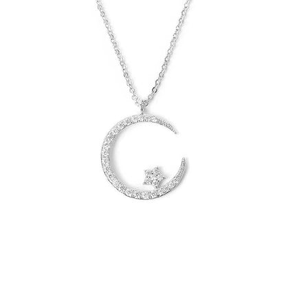 💕50 % Rabatt💕Helle Nacht: Mond-Stern-Halskette🌙
