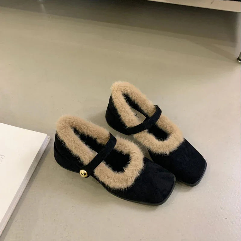 LunaWarm™ Flauschige Mary Jane Komfortschuhe