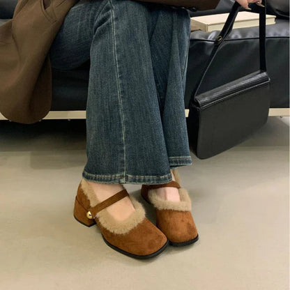 LunaWarm™ Flauschige Mary Jane Komfortschuhe