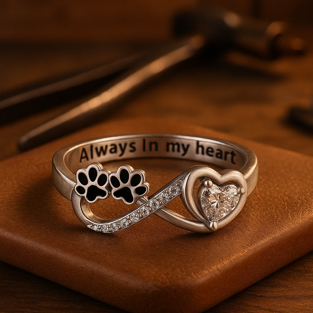 Laiseta™ | Fingerabdruck-Ring mit Herz und Unendlichkeitszeichen
