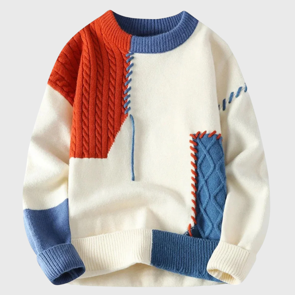 Atlas™ | Patchwork-Strickpullover