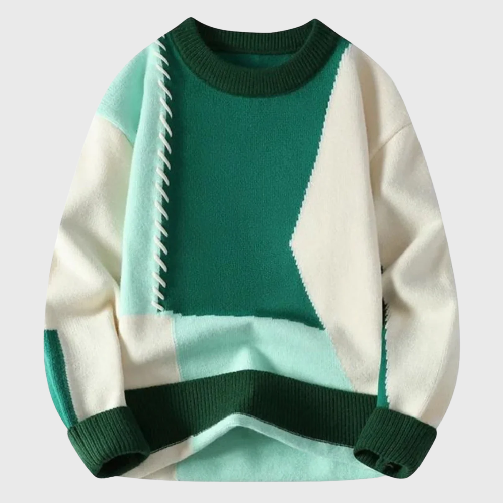 Atlas™ | Patchwork-Strickpullover