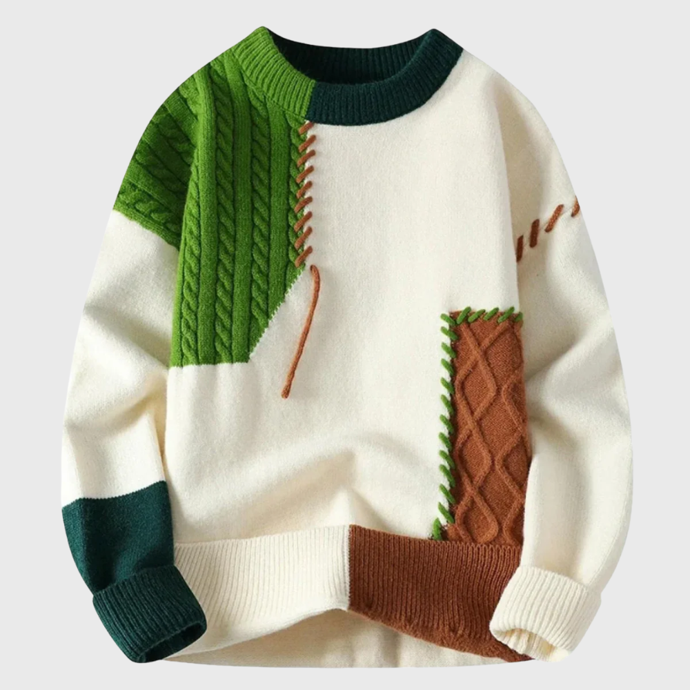 Atlas™ | Patchwork-Strickpullover