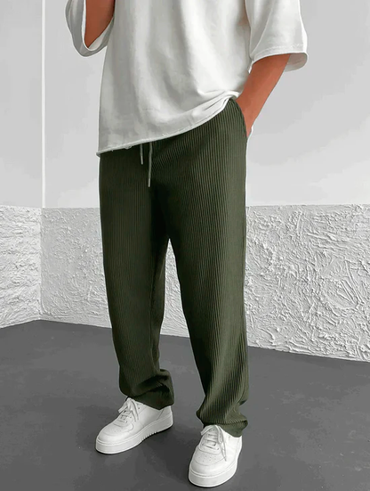 Gerippte Hose mit entspannter Passform