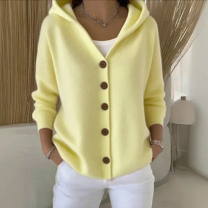 Lina | Cardigan mit Kapuze aus weichem Strick