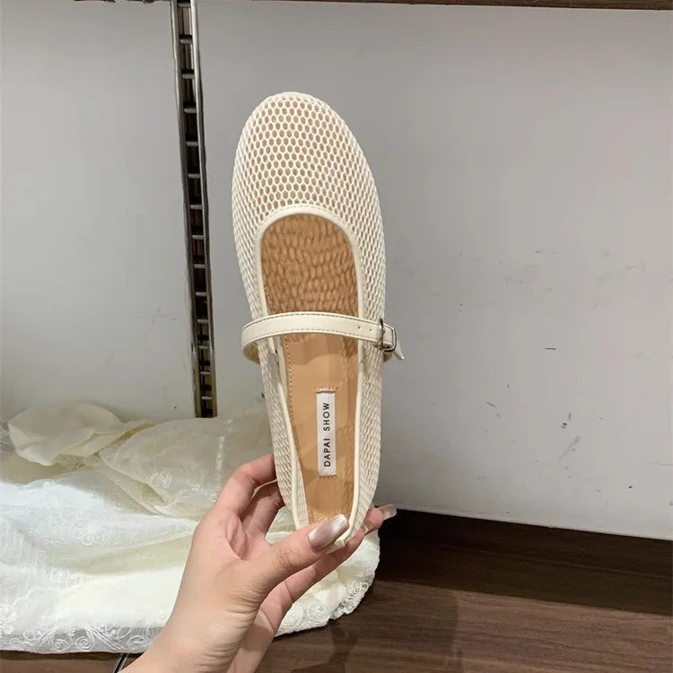Lina | Mesh Mary Jane Ballerinas
