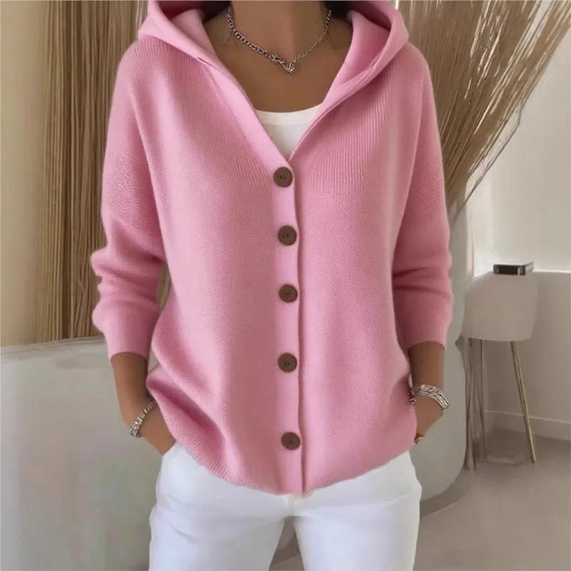 Lina | Cardigan mit Kapuze aus weichem Strick