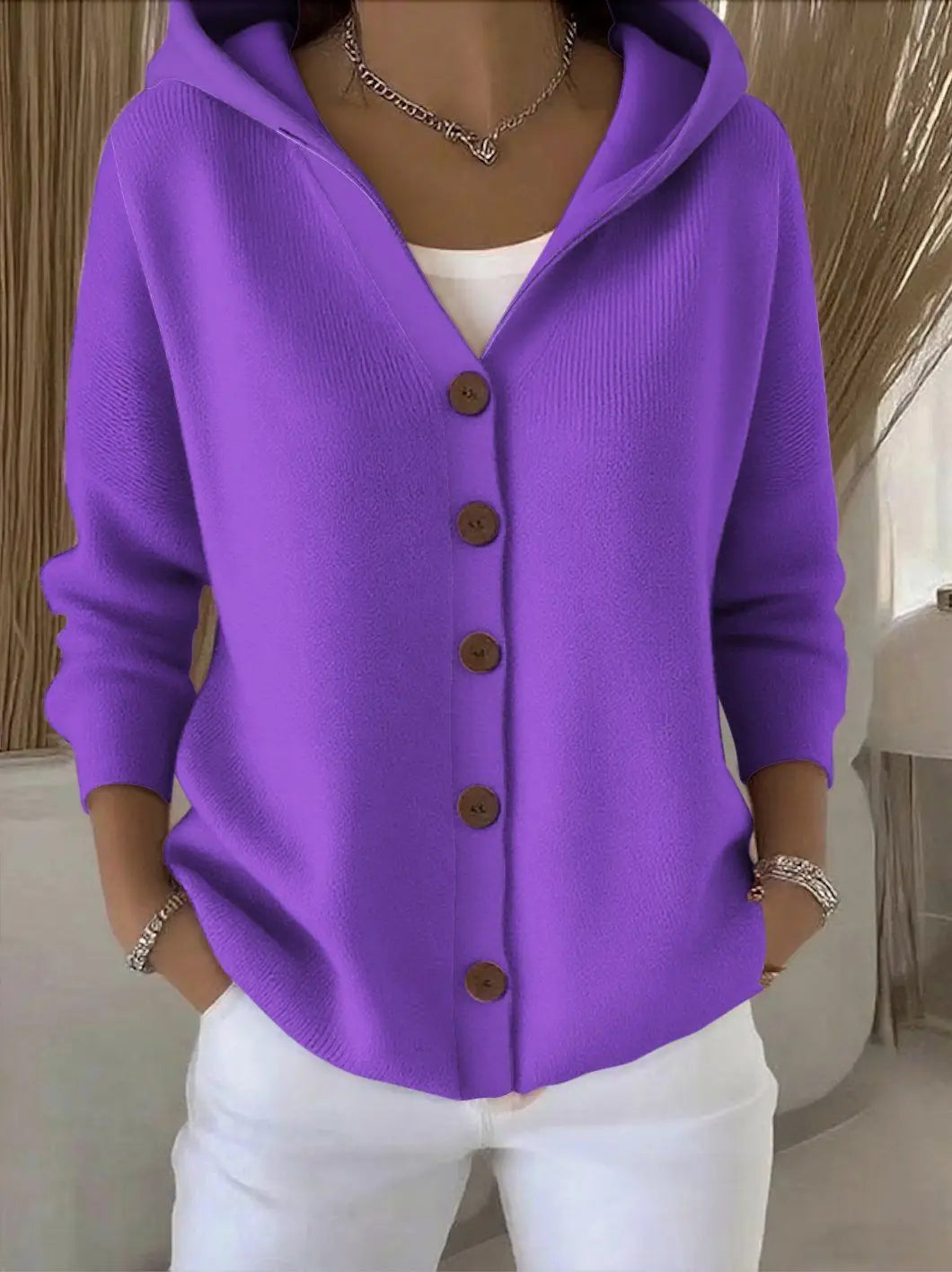 Lina | Cardigan mit Kapuze aus weichem Strick