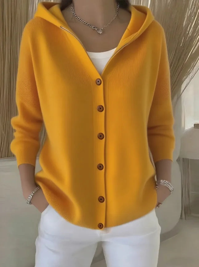 Lina | Cardigan mit Kapuze aus weichem Strick