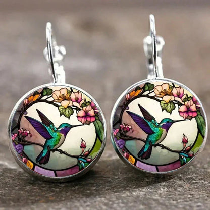Lunéa™ | Hummingbird Pendant Necklace Under a Crystal Dome