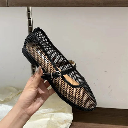 Lina | Mesh Mary Jane Ballerinas