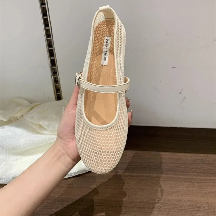 Lina | Mesh Mary Jane Ballerinas