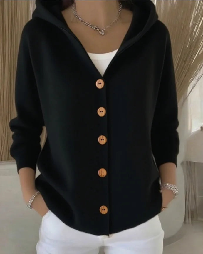 Lina | Cardigan mit Kapuze aus weichem Strick