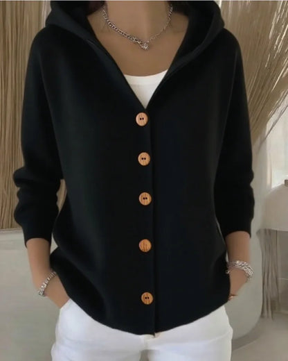 Lina | Cardigan mit Kapuze aus weichem Strick
