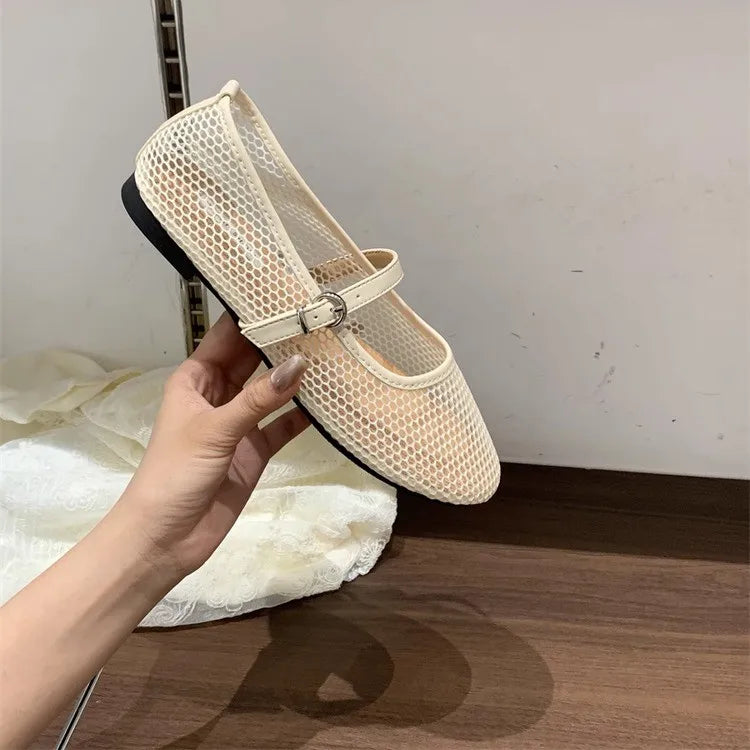 Lina | Mesh Mary Jane Ballerinas