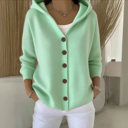Lina | Cardigan mit Kapuze aus weichem Strick