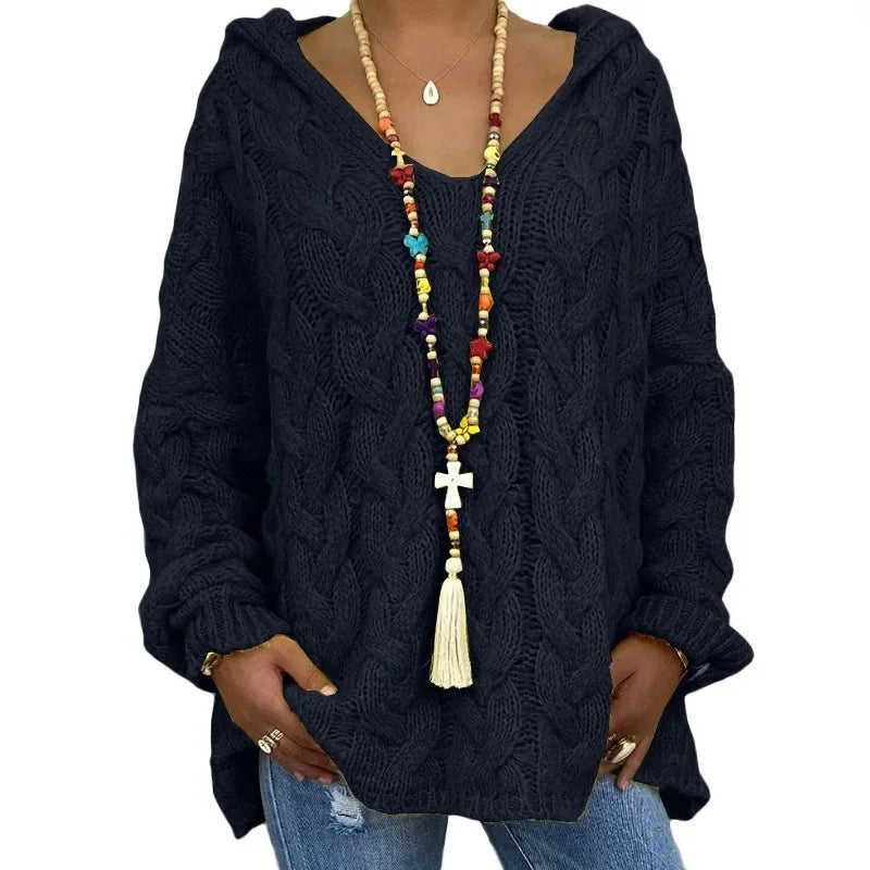 Lola | Kapuzenpullover aus Strukturstrick