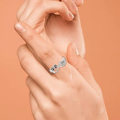 Laiseta™ | Fingerabdruck-Ring mit Herz und Unendlichkeitszeichen