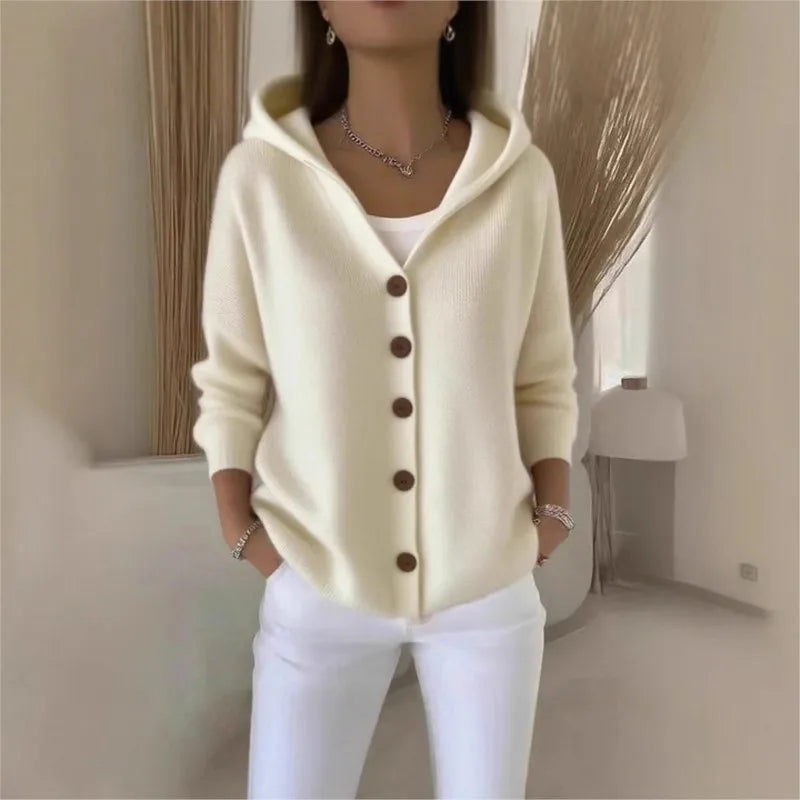 Lina | Cardigan mit Kapuze aus weichem Strick