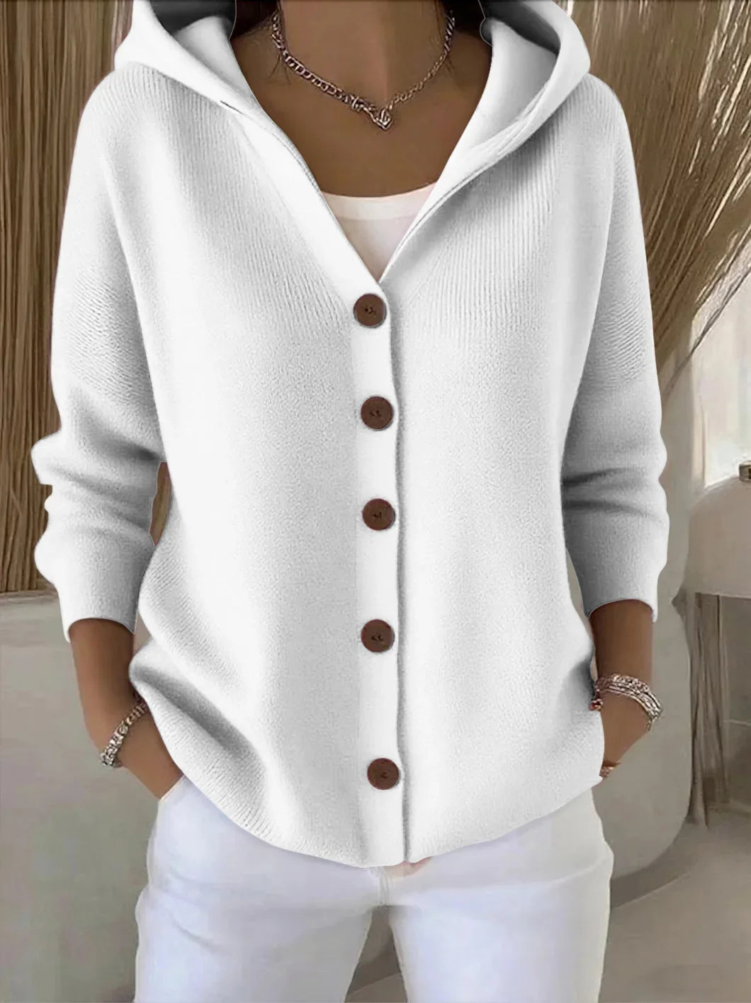 Lina | Cardigan mit Kapuze aus weichem Strick