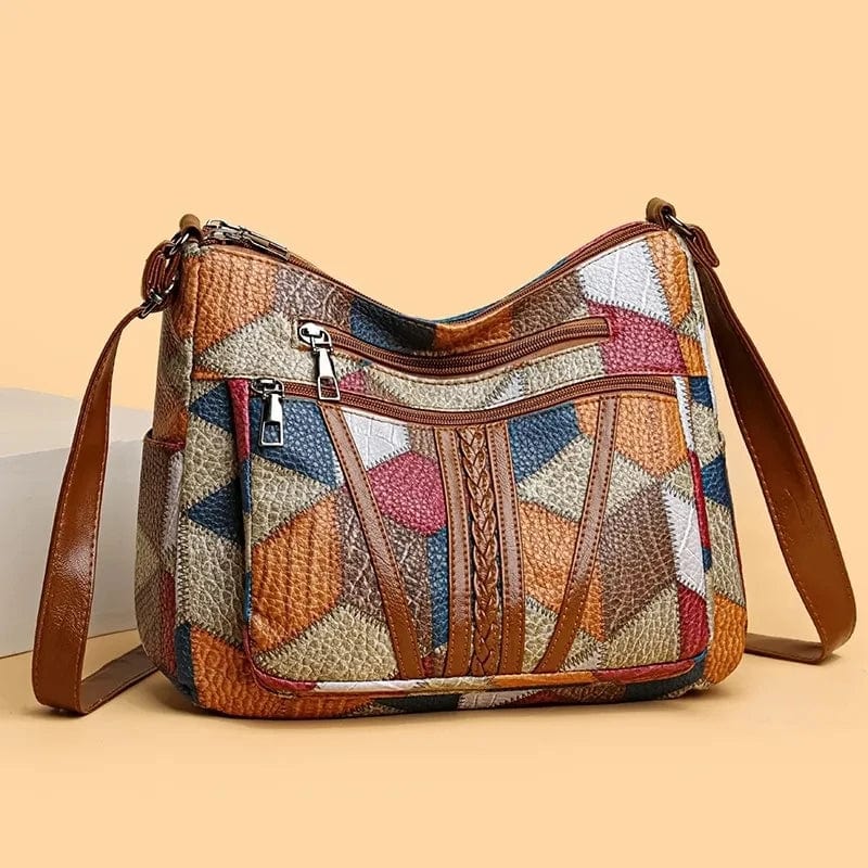 Zoua | Mosaik-Lederhandtasche