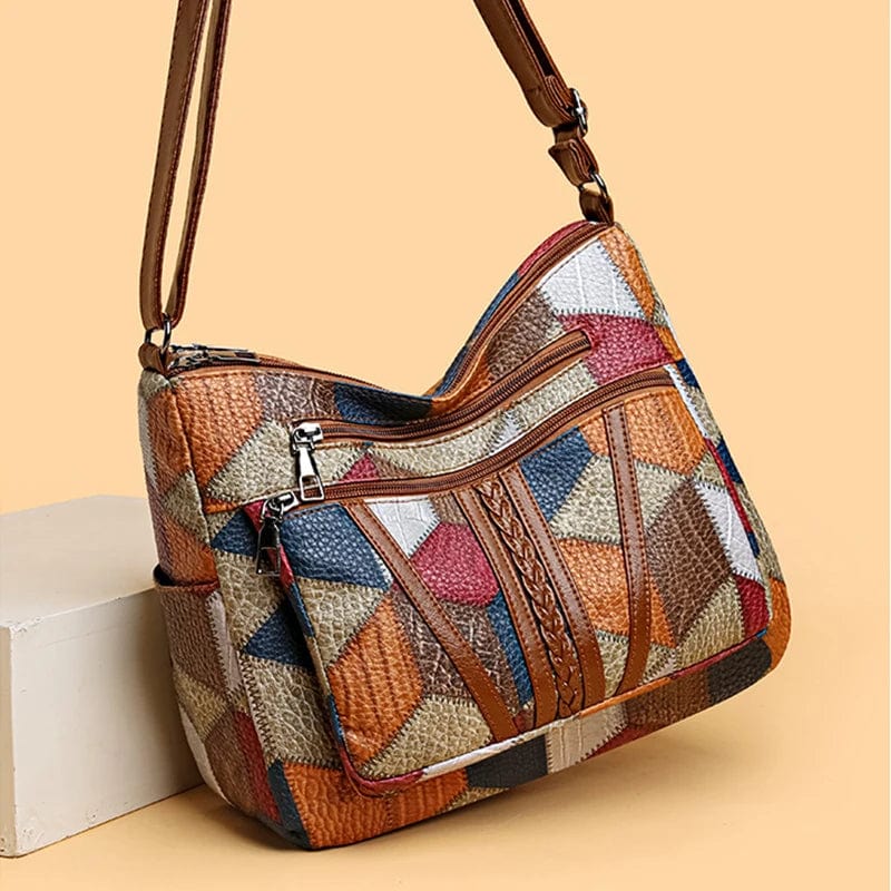 Zoua | Mosaik-Lederhandtasche