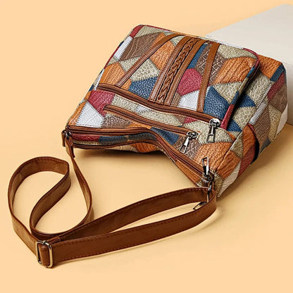 Zoua | Mosaik-Lederhandtasche