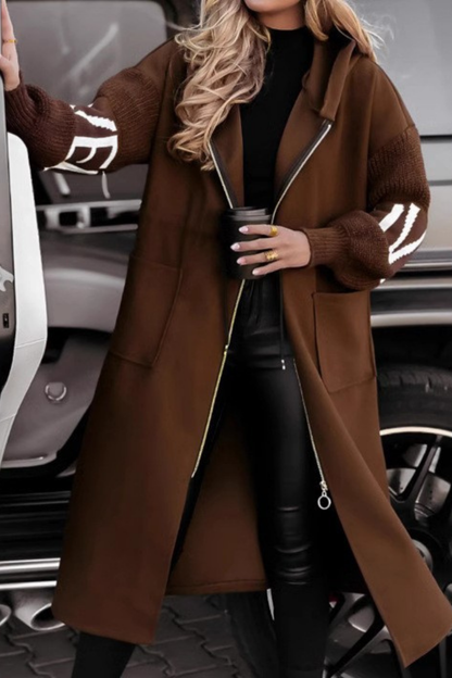 SELENE | Knit-Hooded Winter Jacket