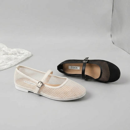 Lina | Mesh Mary Jane Ballerinas