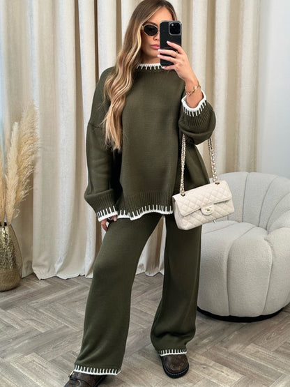 Cozy Contrast Knit Co‑Ord