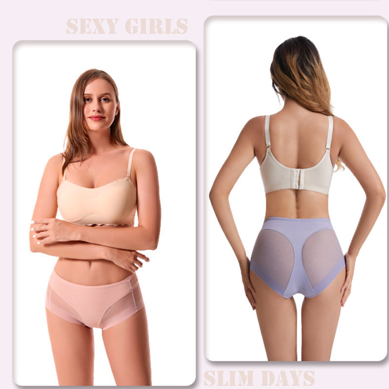 💞Nahtloses Shaping-Höschen aus Eisseide mit hoher Taille👙