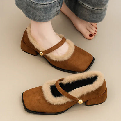 LunaWarm™ Flauschige Mary Jane Komfortschuhe