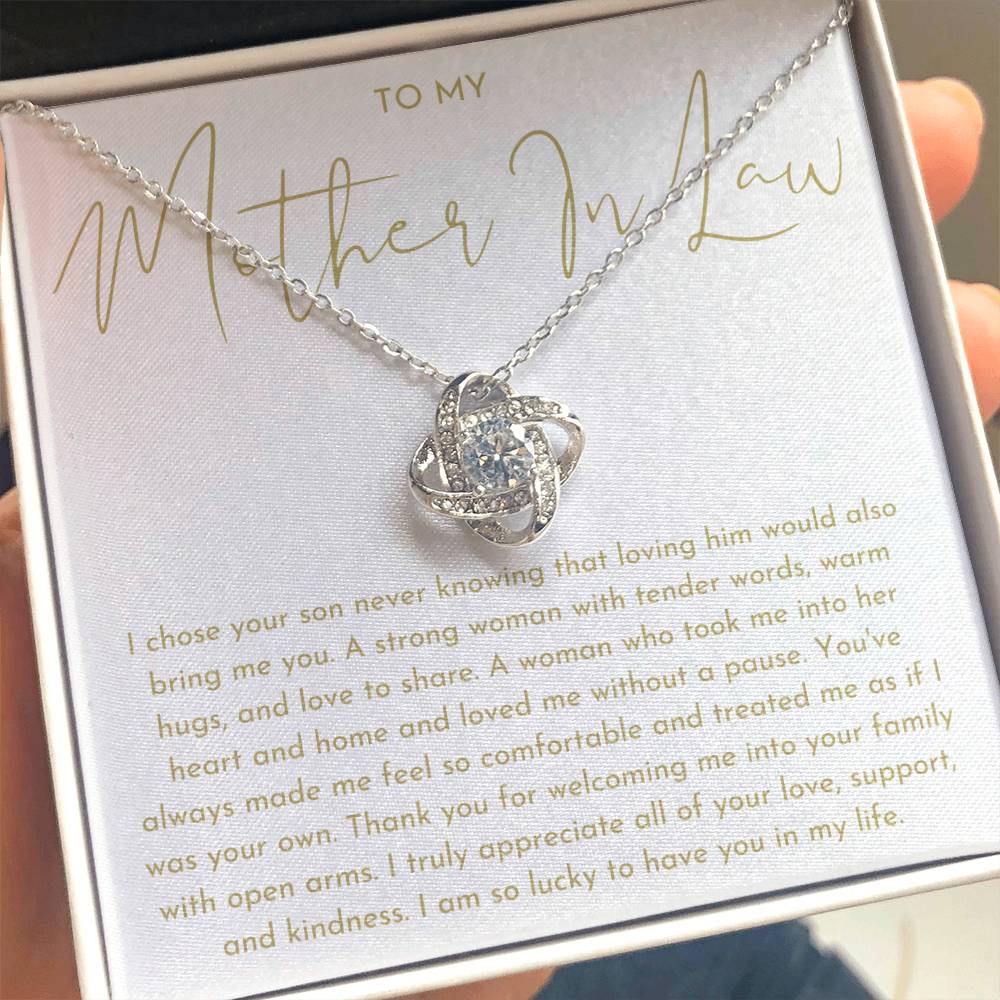 Geschenk für Schwiegermutter - Halskette mit Liebesknoten