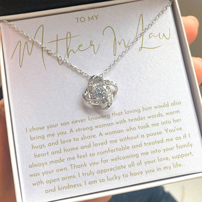 Geschenk für Schwiegermutter - Halskette mit Liebesknoten