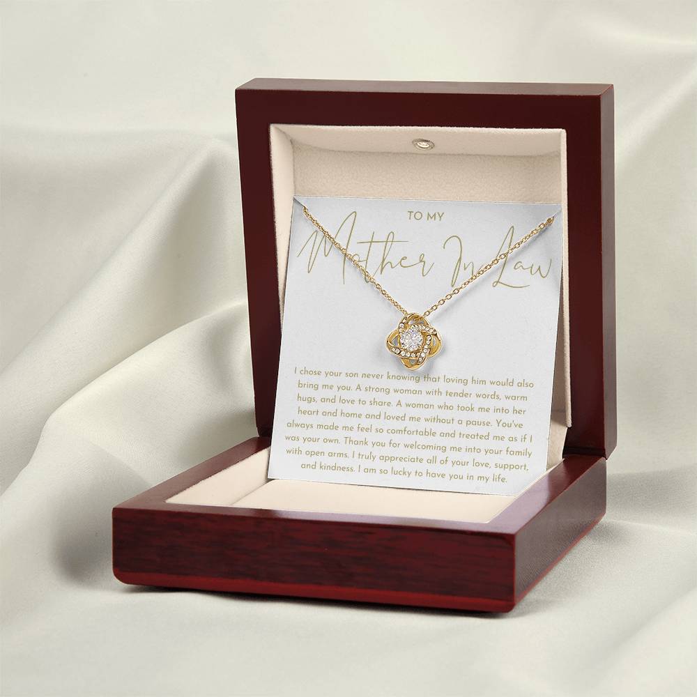 Geschenk für Schwiegermutter - Halskette mit Liebesknoten