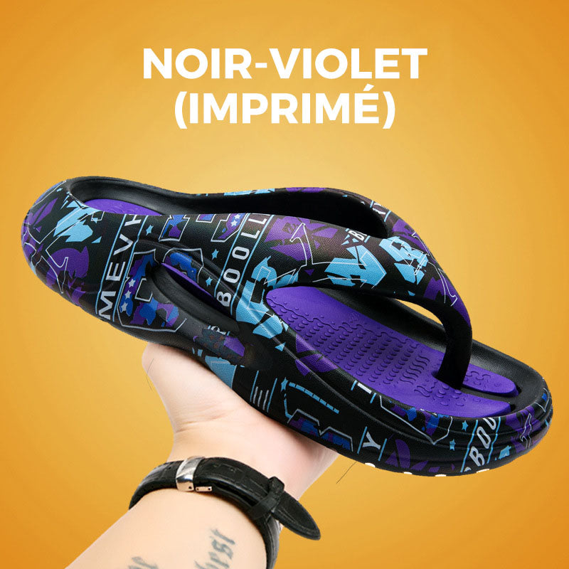 Bequeme Sommer-Flip-Flops mit dicker Sohle 