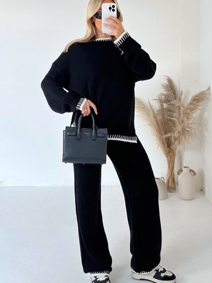 Cozy Contrast Knit Co‑Ord