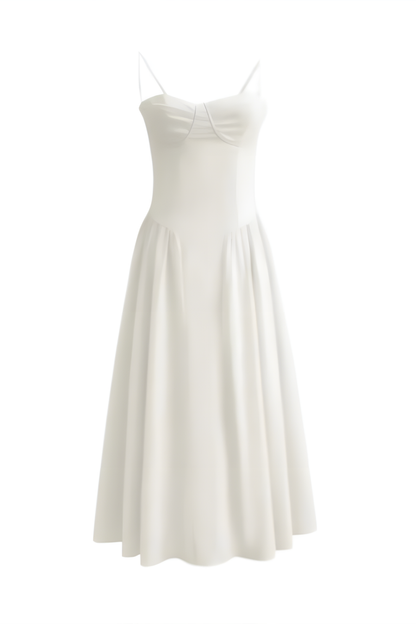 Sleeveless Corset Fit Midi Dress