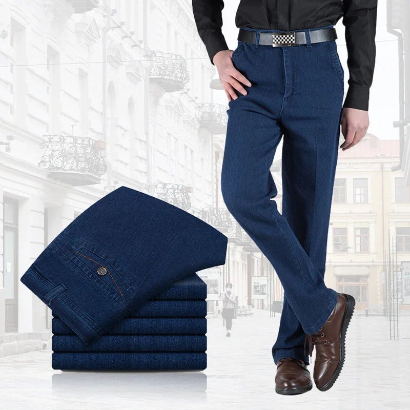 👖Herrenjeans mit hoher Taille und geradem Schnitt