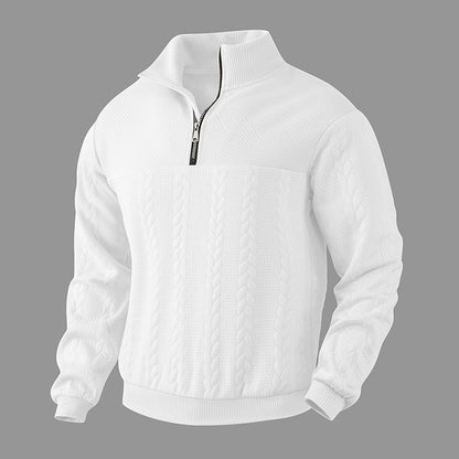 Marco | Jacquard Quarter-Zip Knit Sweater