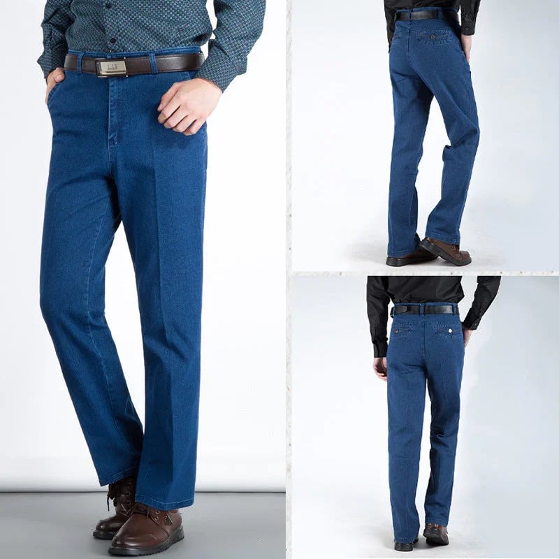 👖Herrenjeans mit hoher Taille und geradem Schnitt
